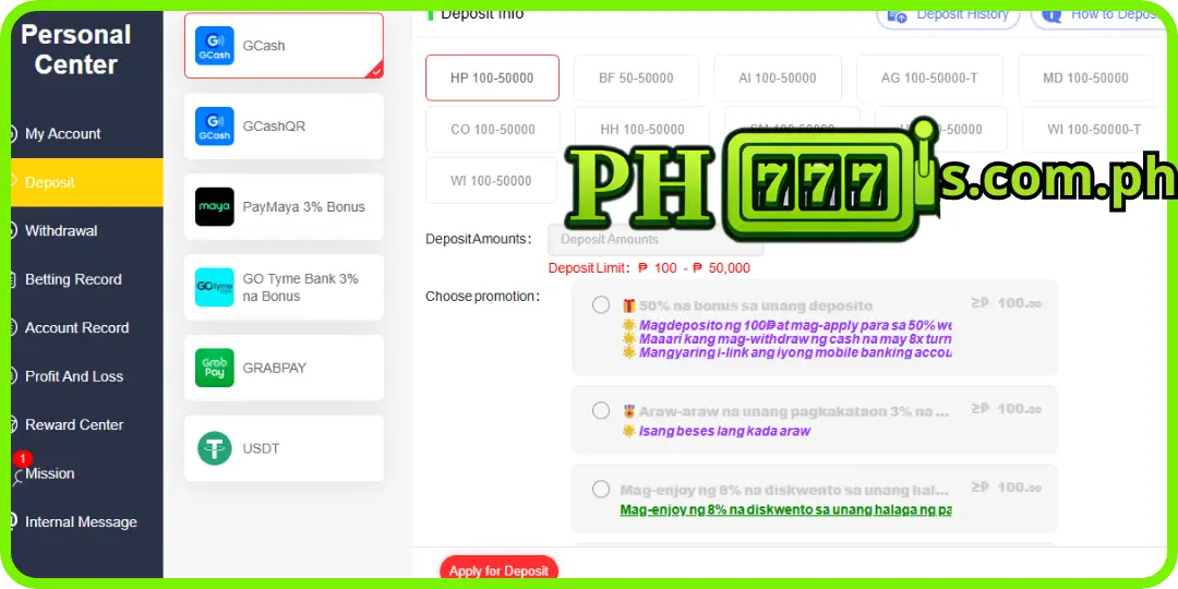 Deposit - PH777 – #1 Online Casino in the Philippines 2 Step-by-Step Guide to Depositing Funds on PH777